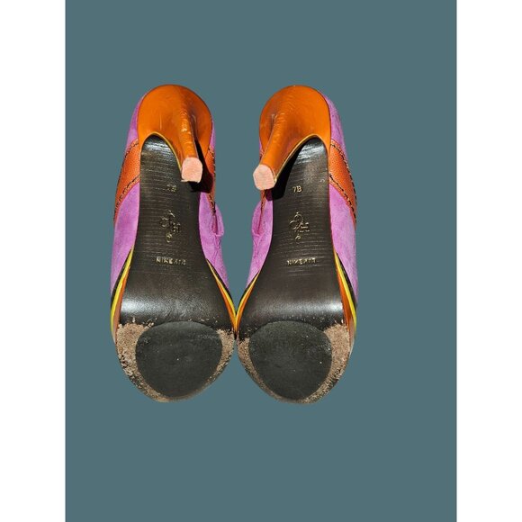 Cole Haan x NikeAir Kiltie Platform Stiletto Bootie Suede/Leather Women 7B - Picture 10 of 14